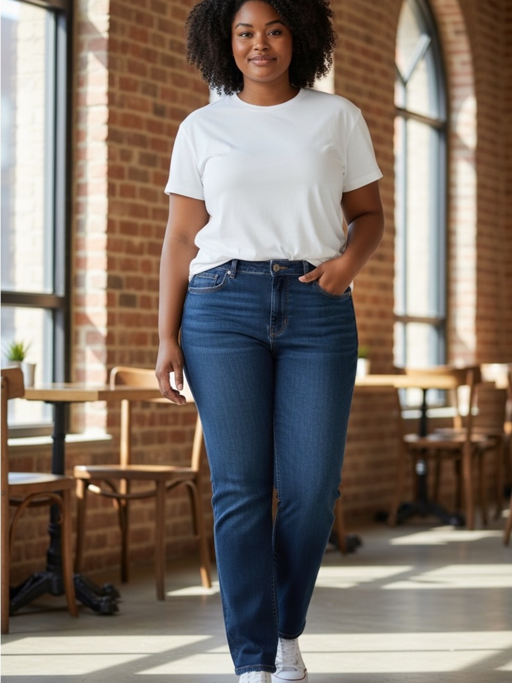 Jachs Straight Leg Jeans in Dark Blue